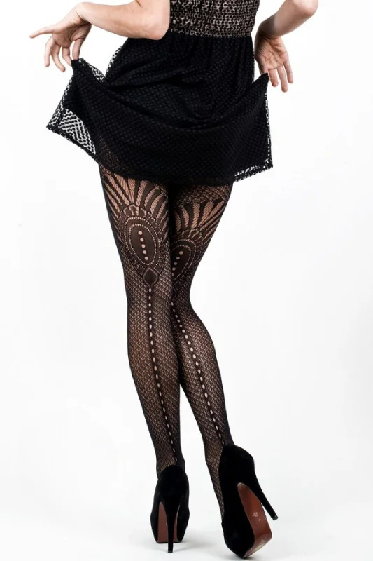 Deal Explosion Plus Size Dark Shadows Cut Out Design Fishnet Tights