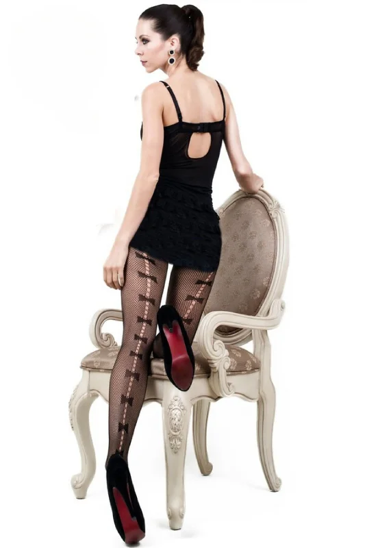 Low Prices Plus Size Bow Tie Backseam Fishnet Tights