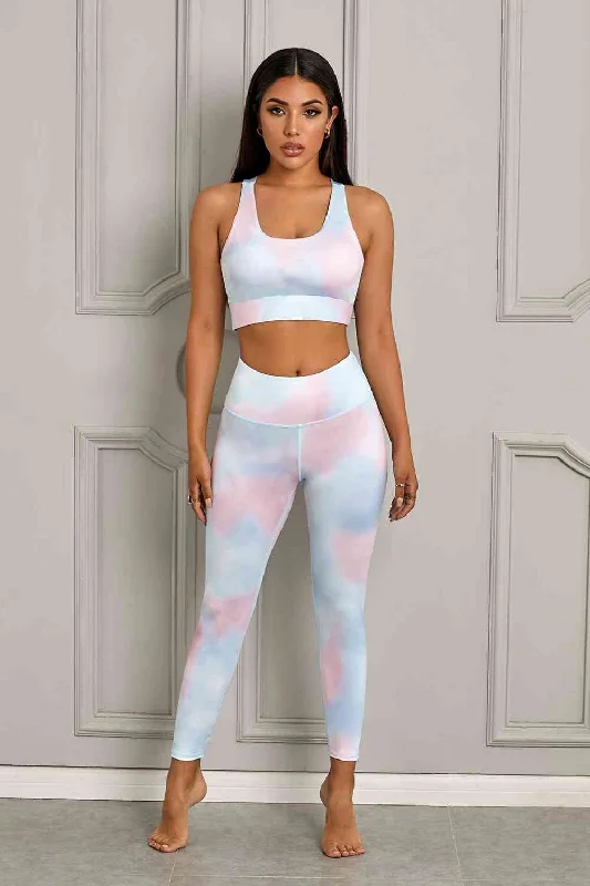 Season Finale Sale Printed Sports Bra and Leggings Set