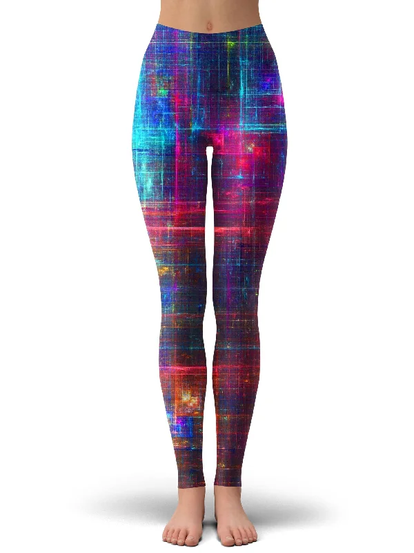 Midnight Madness Psychedelic Matrix Rainbow Leggings