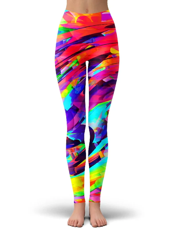 New Arrival Rainbow Graffiti Explosion Leggings