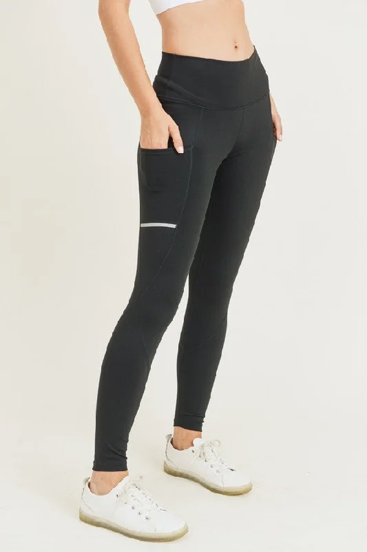 Exclusive Preview Reflective Stripe Leggings with Pockets