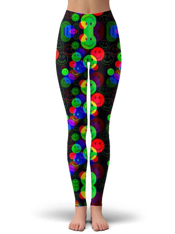 Quick Sale RGB Smile Glitch Leggings