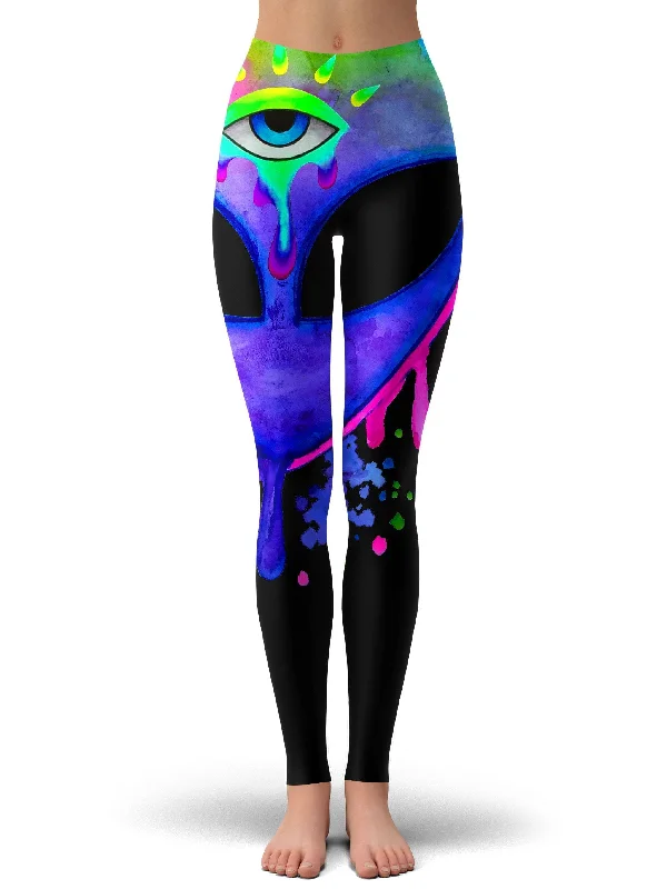 Major Savings Splatter Alien Purple Leggings