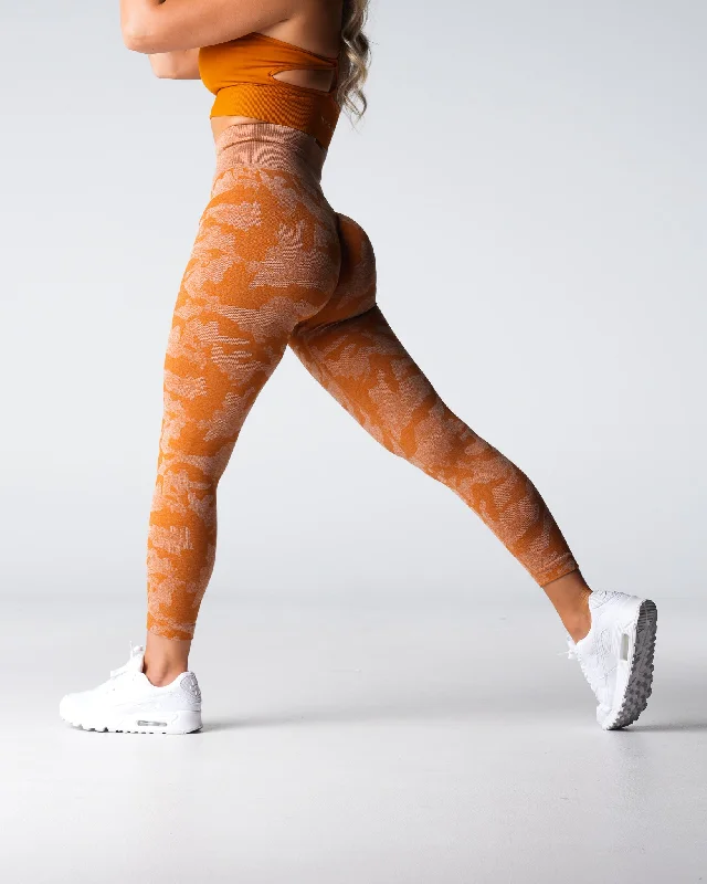 Incredible Offers Terracotta Camo Seamless Leggings