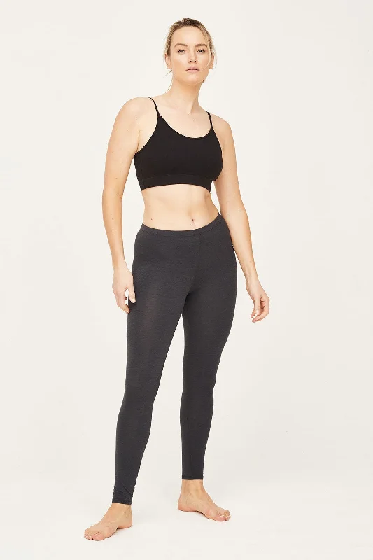Year-End Sale Thought Essential Bamboo Organic Cotton Base Layer Leggings In Pewter