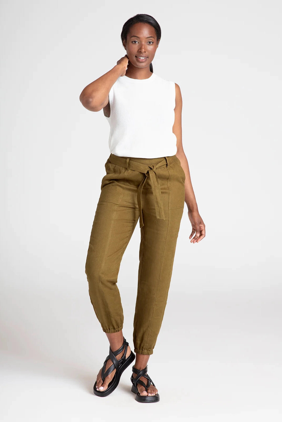 New Markdowns Thought Hadley Hemp Belted Cargo Trousers