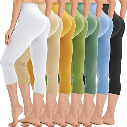 Deal of the Week TNNZEET 7 Pack High Waisted Capri Leggings for Women - Buttery Soft Workout Running Yoga Pants Deal of the Week TNNZEET 7 Pack High Waisted Capri Leggings for Women - Buttery Soft Workout Running Yoga Pants
