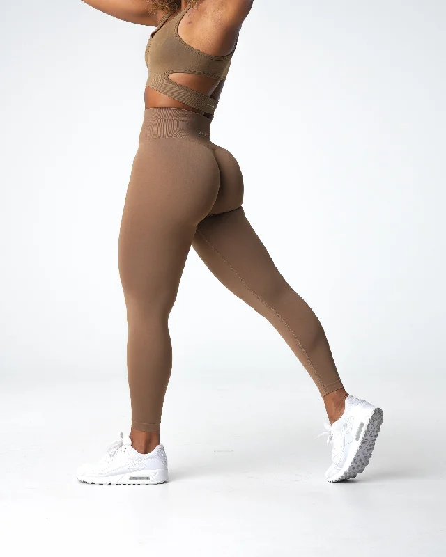 Limited Time Offer Toasted Almond Solid Seamless Leggings