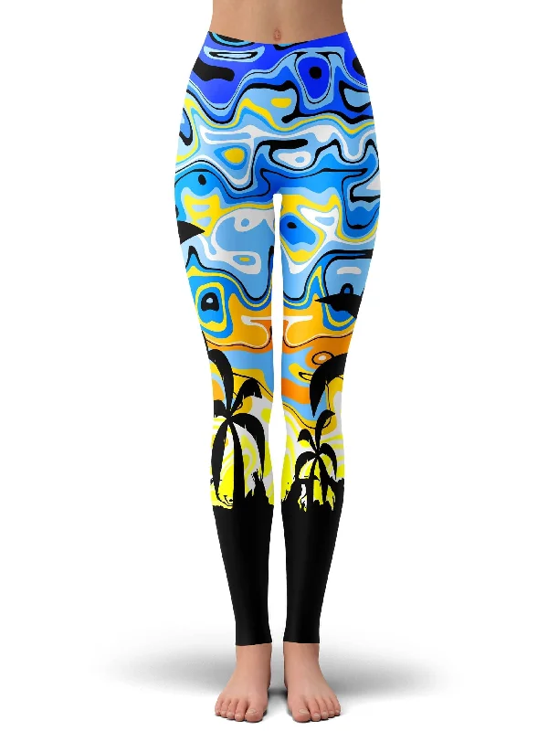 Act Now Tropical Night Leggings