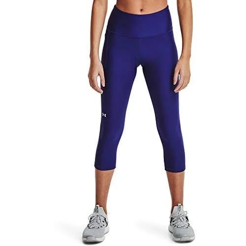 Clearance Items Under Armour Women's HeatGear Armour High No-Slip Waistband Pocketed Capri , Regal