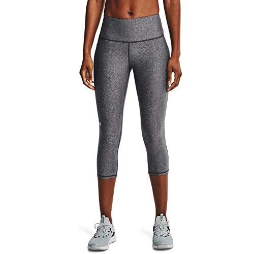 Limited Time Under Armour Women's Standard HeatGear High No-Slip Waistband Pocketed Capri, Charcoal Light Heather Limited Time Under Armour Women's Standard HeatGear High No-Slip Waistband Pocketed Capri, Charcoal Light Heather