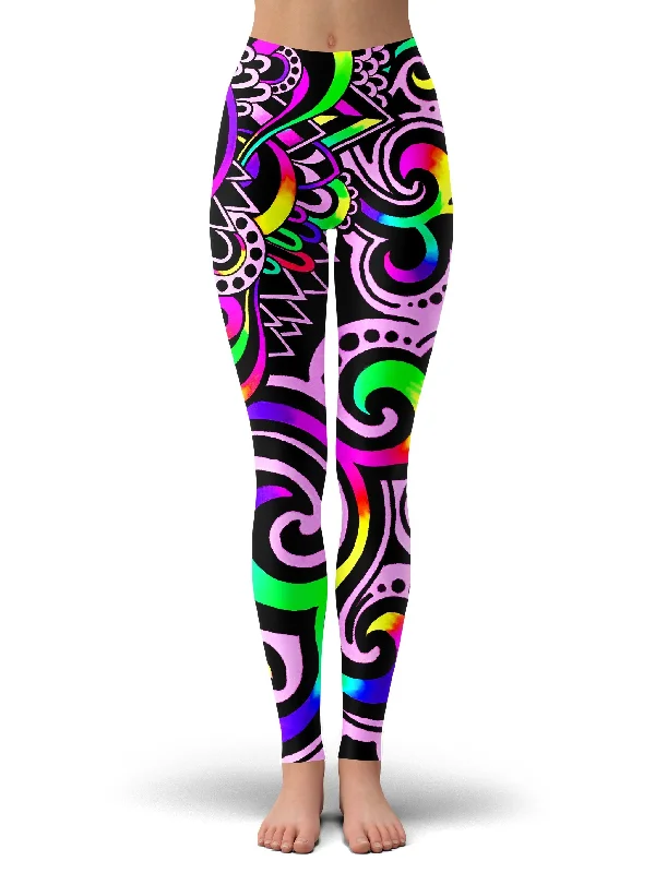 Warehouse Sale White Doodle Magic Leggings