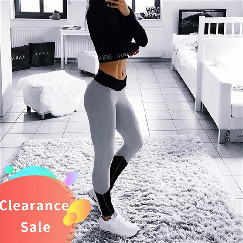 Deal Alert Women Patchwork Yoga Pants Fitness Workout Leggins Pants Gym Sport Leggings Jogging Femme Ropa Deporte Mujer High Waist Push Up