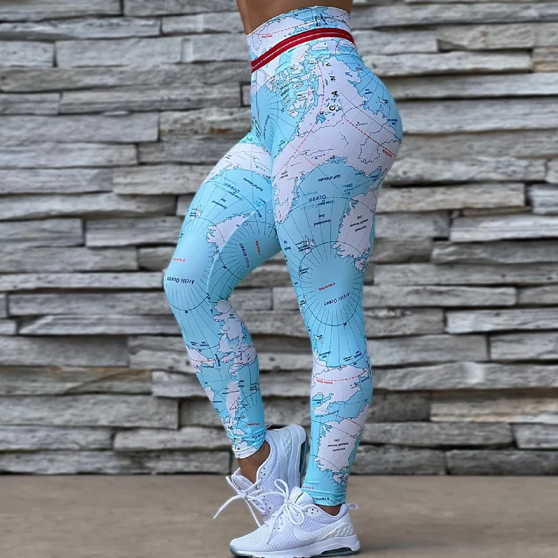 Don't Wait Women's 3D Digital Printing Casual Arm-lifting Leggings Yoga Pants