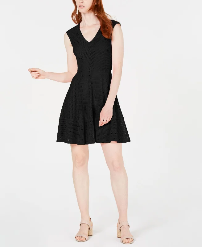 Closeout Bar III Mesh Fit Flare Dress
