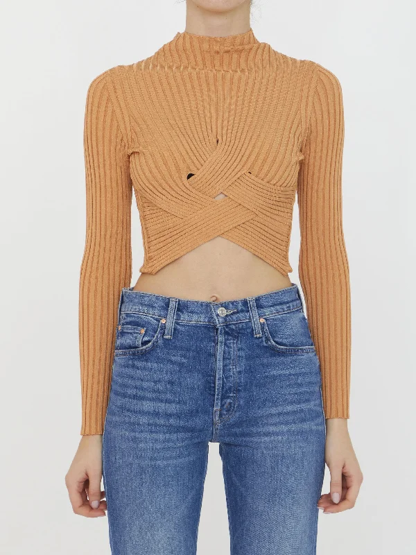 Limited Time Cropped Ribbed Jumper