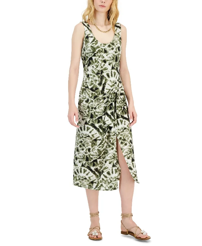 Best Bargains INC International Concepts Tie Front Printed Dress
