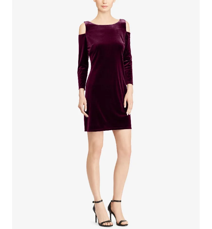 Extra Discounts American Living Velvet Cold Shoulder Dress