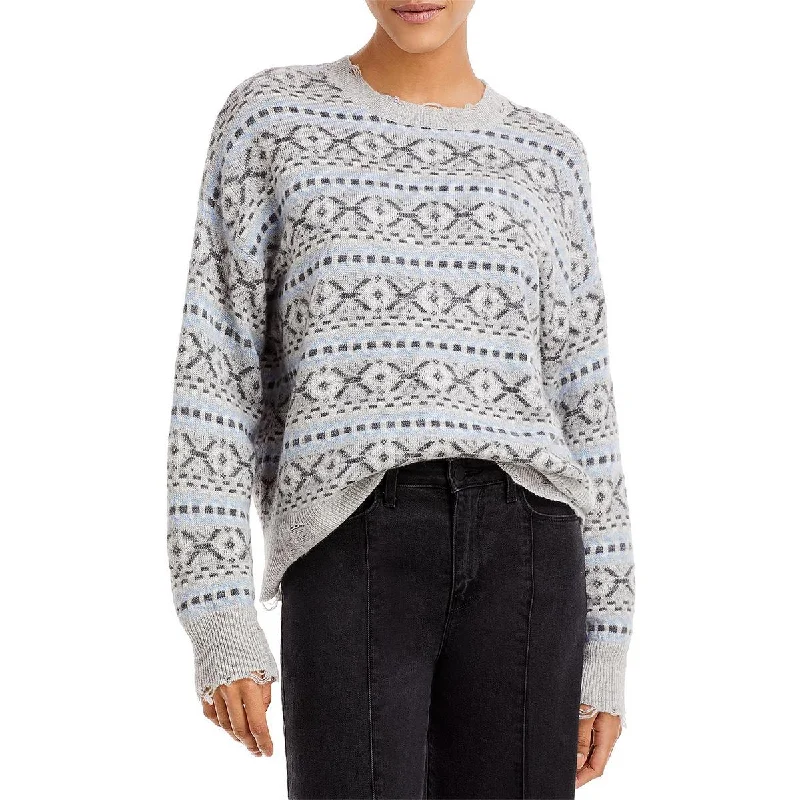 Final Clearance Aqua Cashmere Womens Cashmere Crewneck Pullover Sweater
