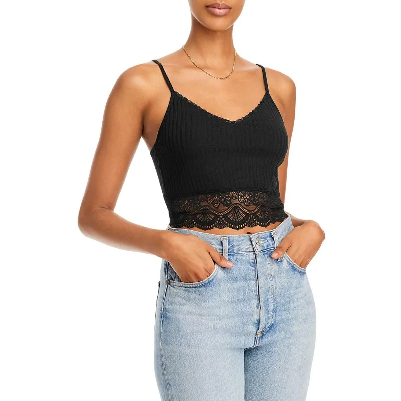 Instant Discount Aqua Womens Lace Trim Shell Cami