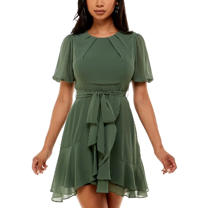 Unmissable Offer B. Darlin Womens Juniors Party Mini Fit & Flare Dress