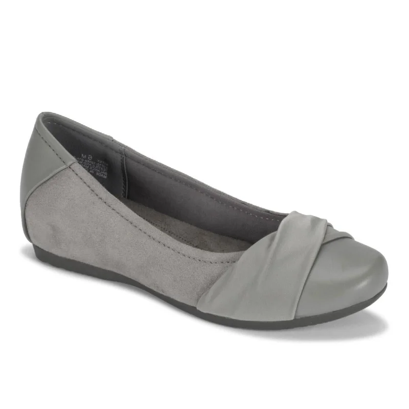 Price Drop Baretraps Womens Mitsy Faux Leather Twist Front Ballet Flats