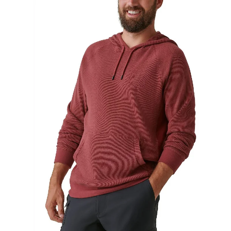 Early Bird Discount BASS OUTDOOR Mens Waffle Knit Pullover Hoodie