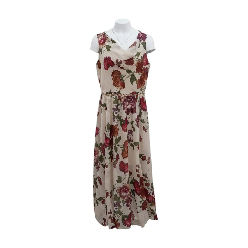 Can't Miss Beige Floral Maxi Dress