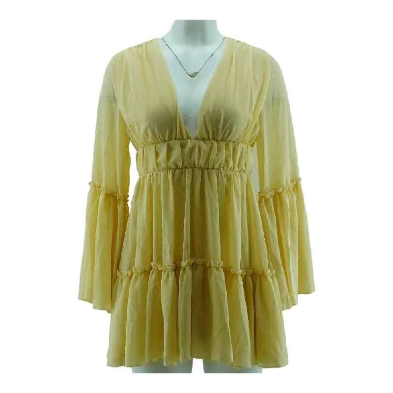 Today’s Deal Beige Solid Midi Dress