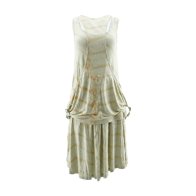Price Smash Beige Tie Dye Midi Dress