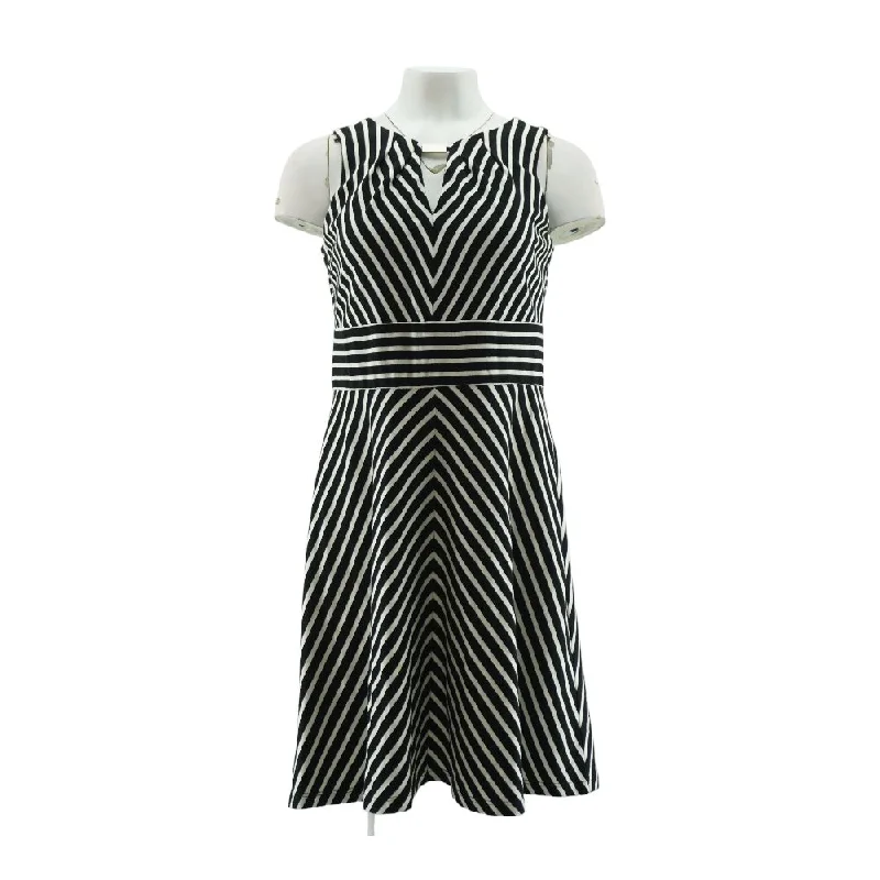 Members Only Black Chevron Midi Dress