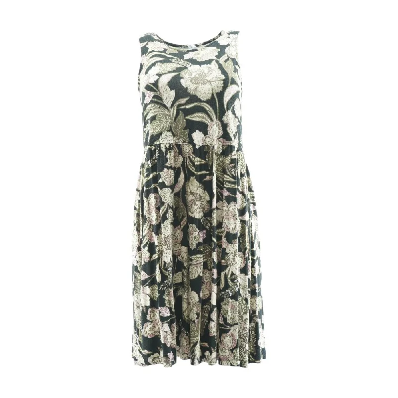 Last Chance Black Floral Midi Dress