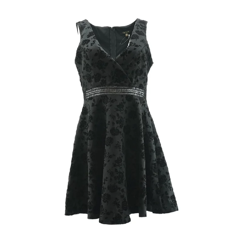 Price Rollback Black Floral Midi Dress