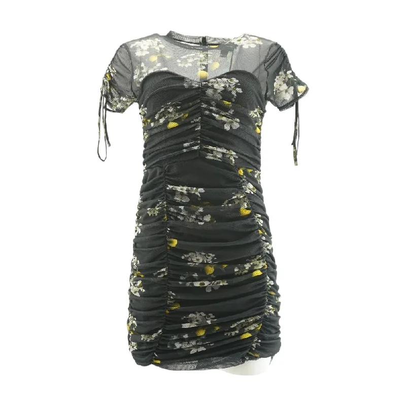Final Clearance Black Floral Midi Dress