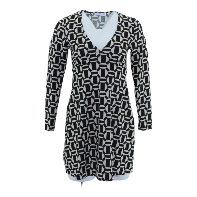 Anniversary Sale Black Geometric Mini Dress