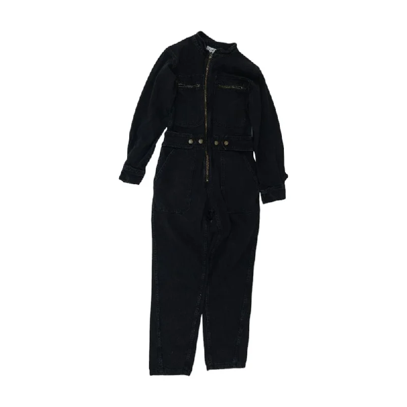 Don't Wait Black Solid Jumpsuit