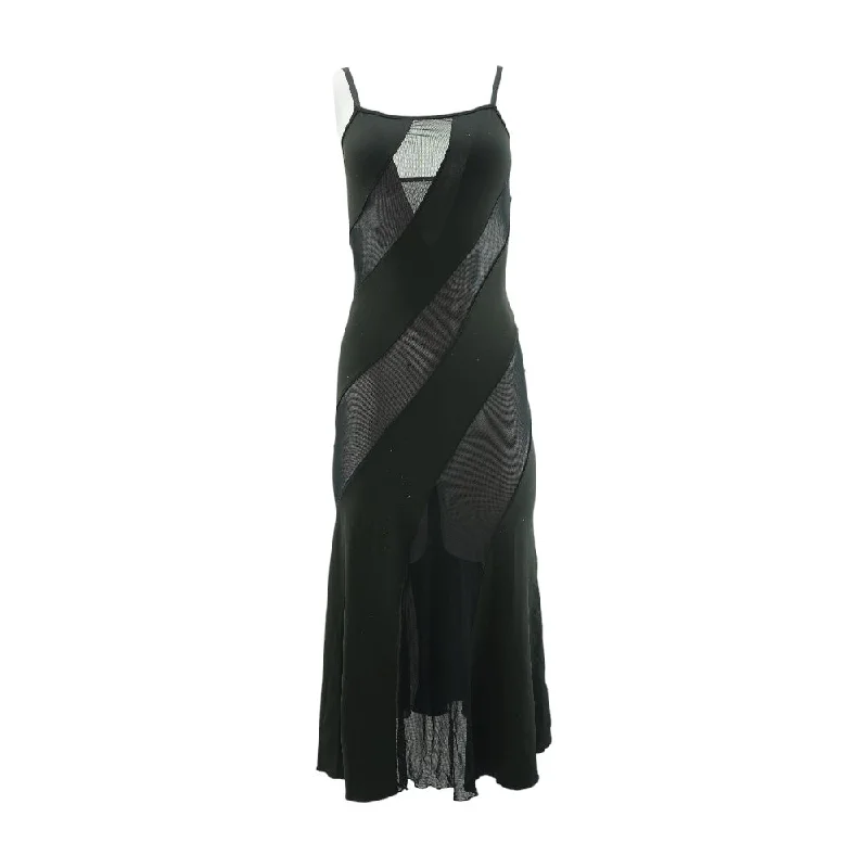 Fantastic Offers Black Solid Maxi Dress