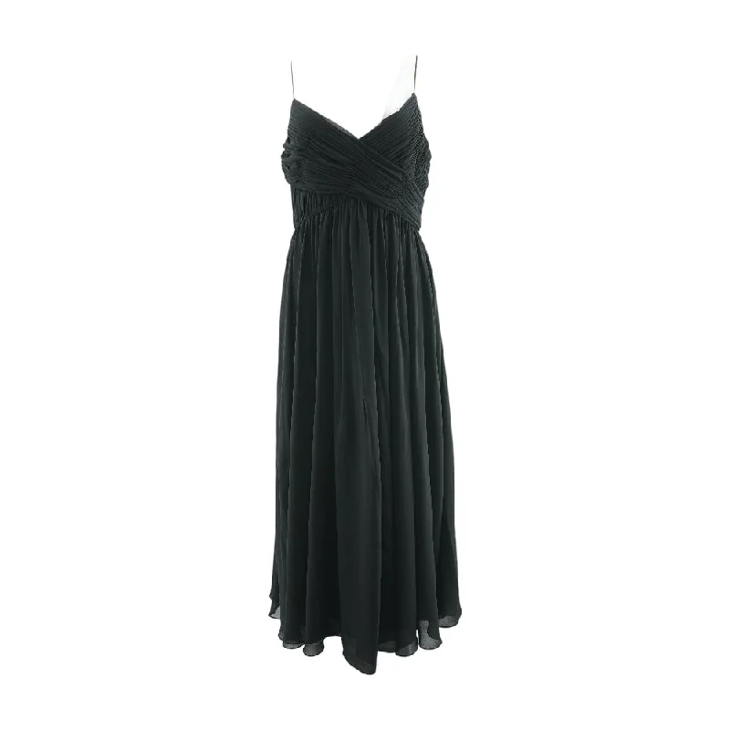 Deep Discounts Black Solid Maxi Dress