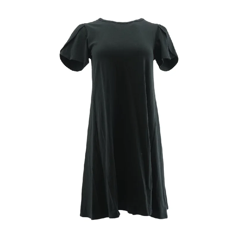 Get It Before It’s Gone Black Solid Midi Dress