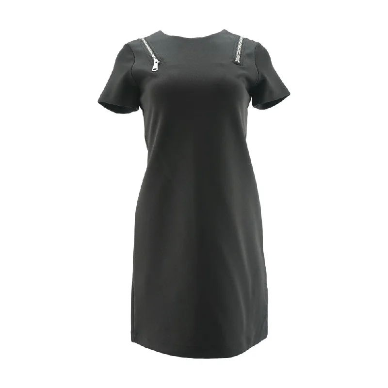 Deep Discounts Black Solid Midi Dress