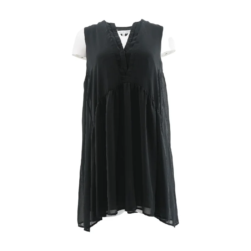 While Supplies Last Black Solid Mini Dress