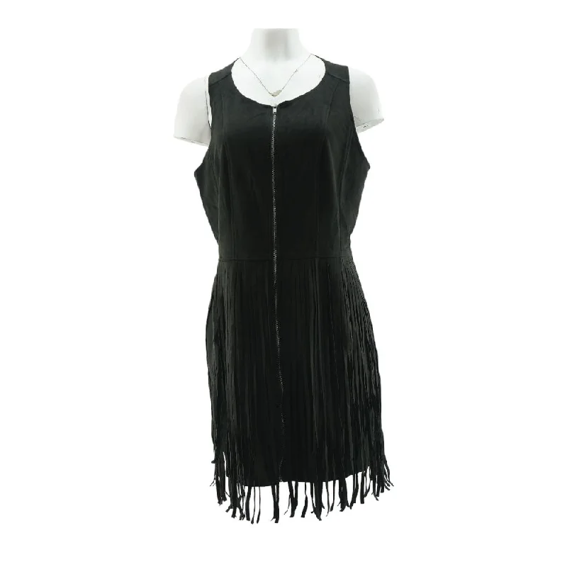 Special Price Black Solid Mini Dress