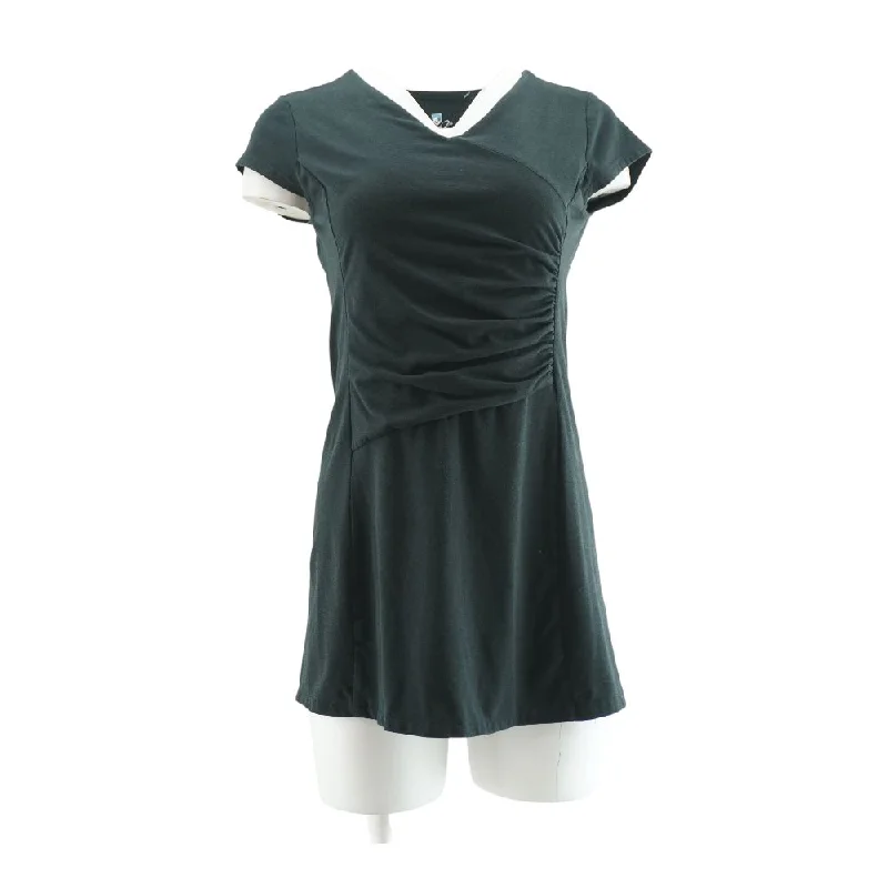Stock Clearance Black Solid Mini Dress