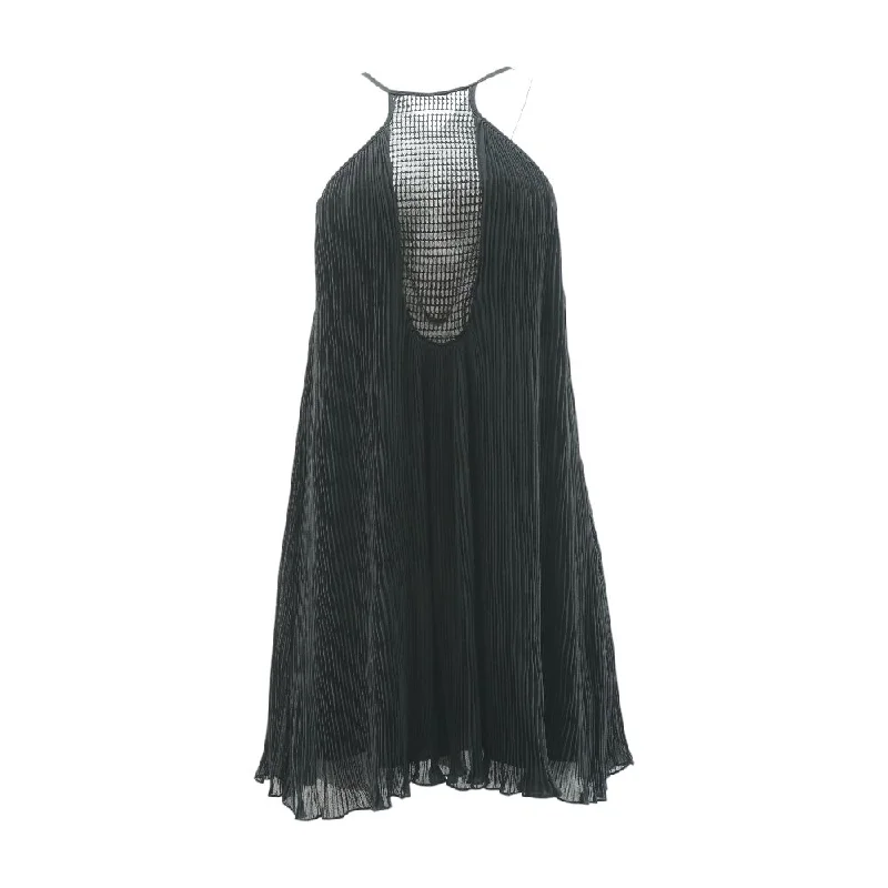 Midnight Madness Black Solid Mini Dress
