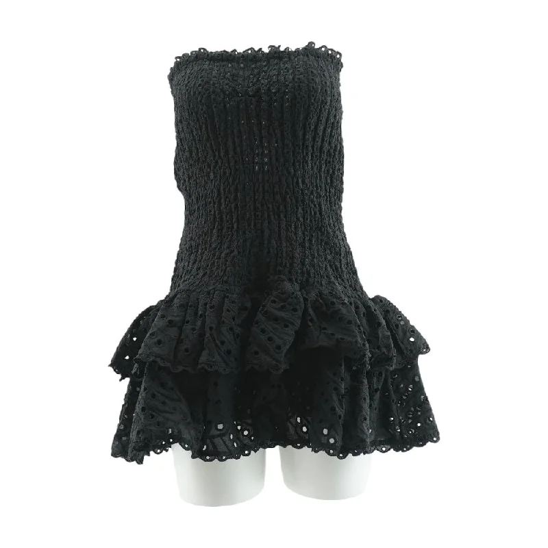 Extra Savings Black Solid Mini Dress