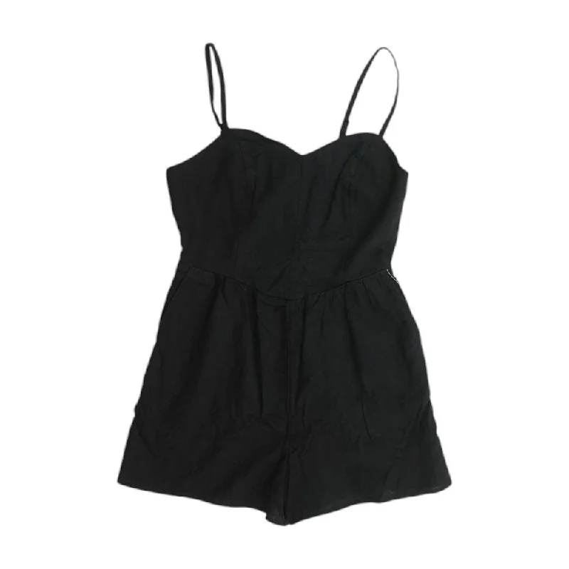 Extra Discounts Black Solid Romper