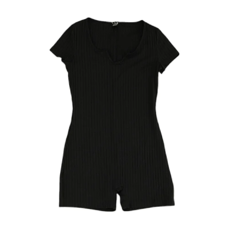 Savings Galore Black Solid Romper