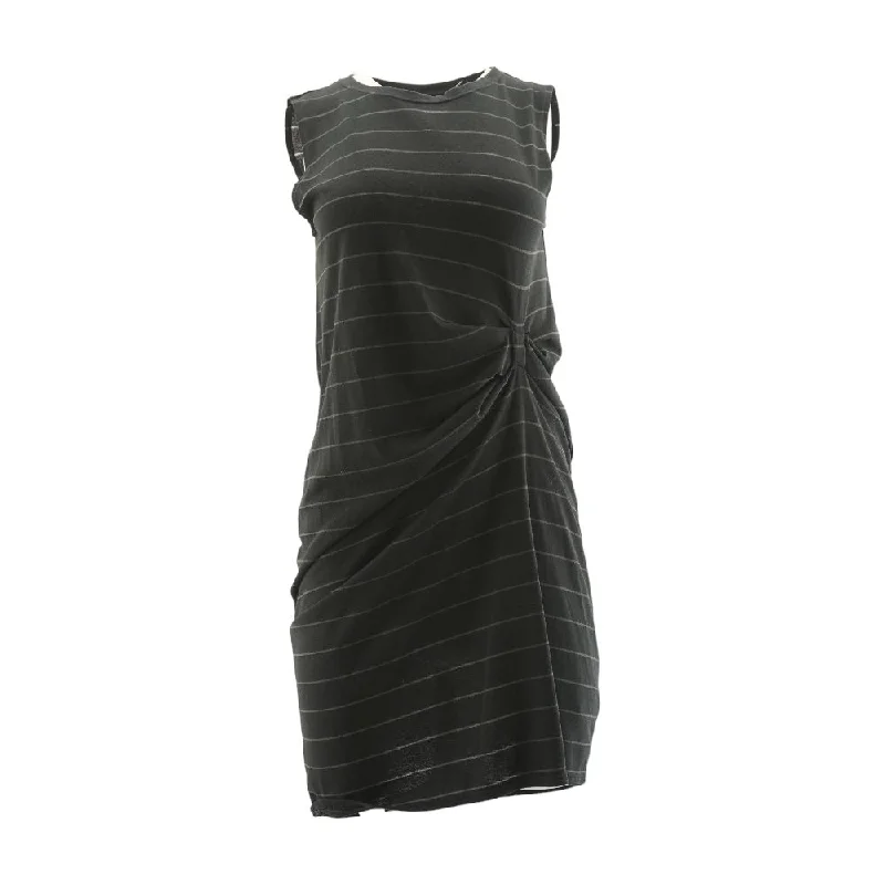 Best Bargains Black Striped Midi Dress