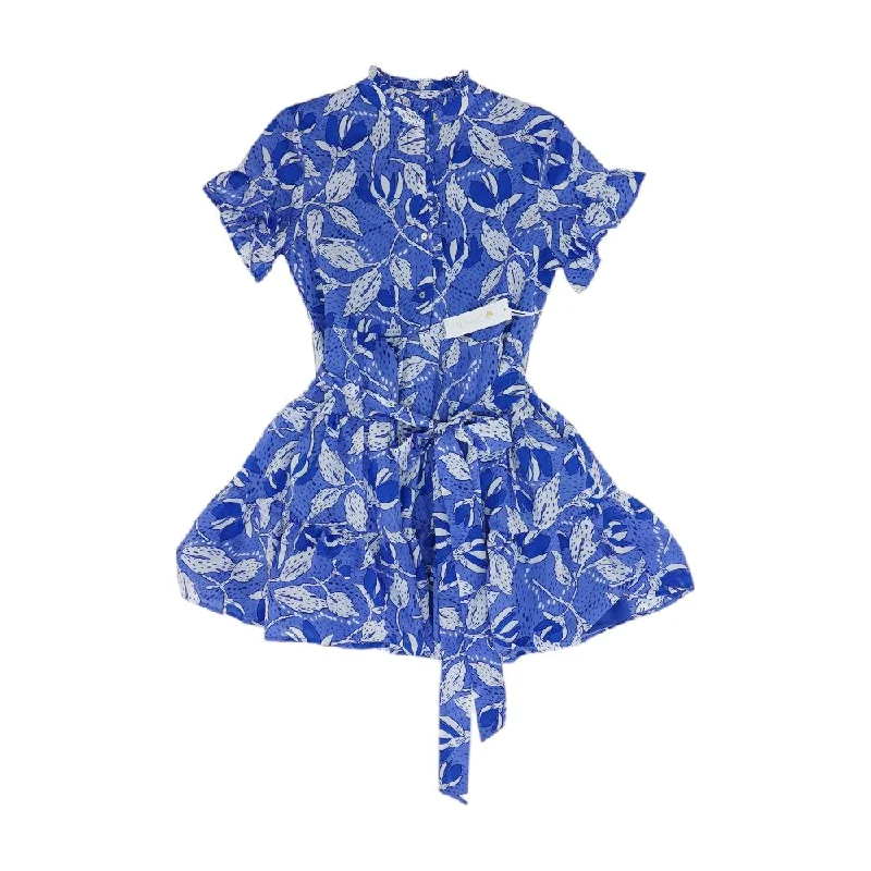 Stock Clearance Blue Floral Midi Dress